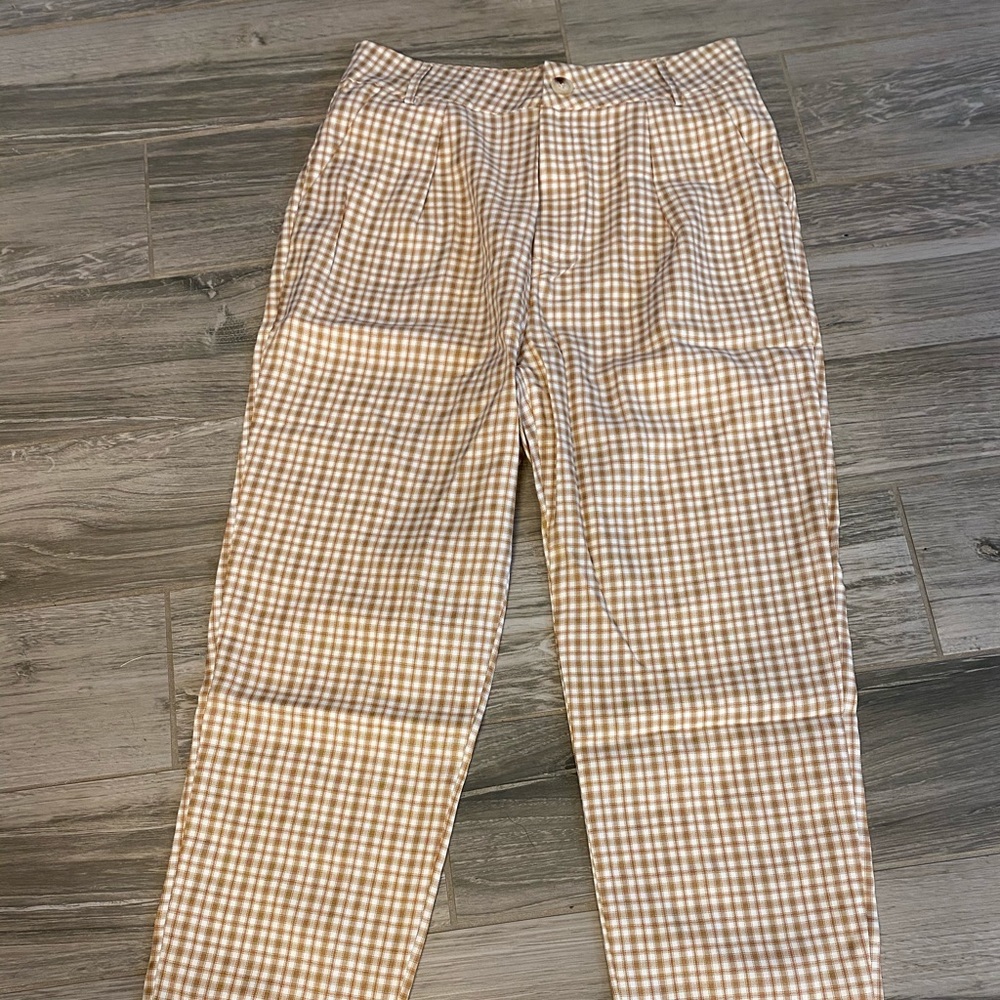 Plaid Yellow Trousers - Never Worn